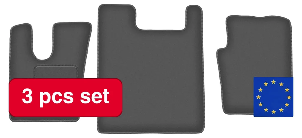 Tapis de sol gris Scania R bordure luxe - Qualité premium antidérapant