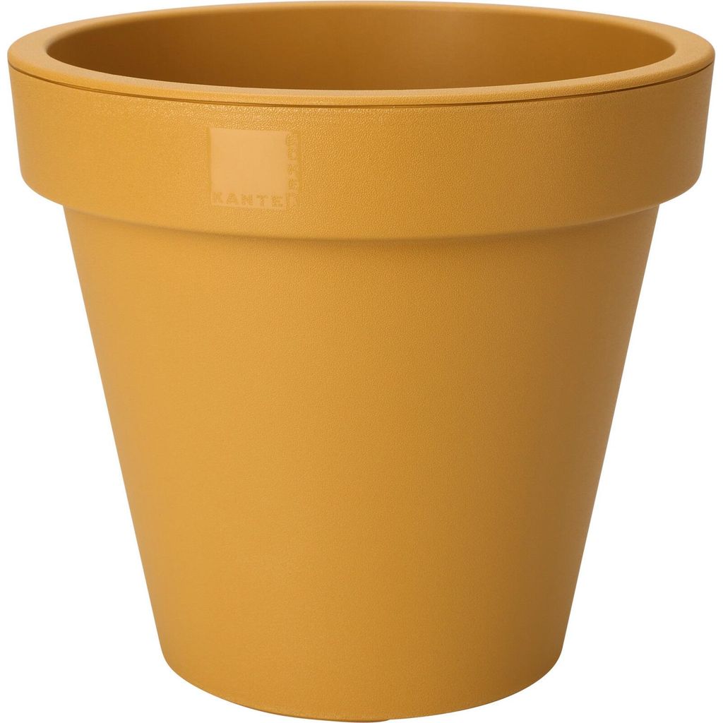Pro Garden Blumentopf - ockergelb - rund - D30 cm - Kunststoff - Pflanztopf - Garten im Freien