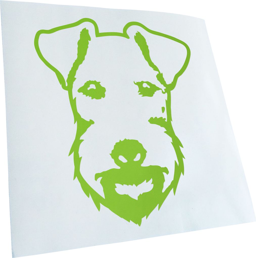 Kiwistar - Autoaufkleber - lakeland terrier Hund - Lindgrün - 60x50cm - Aufkleber für Auto, Laptop, Fahrrad, LKW, Motorrad mehrfarbig JDM Decal R...