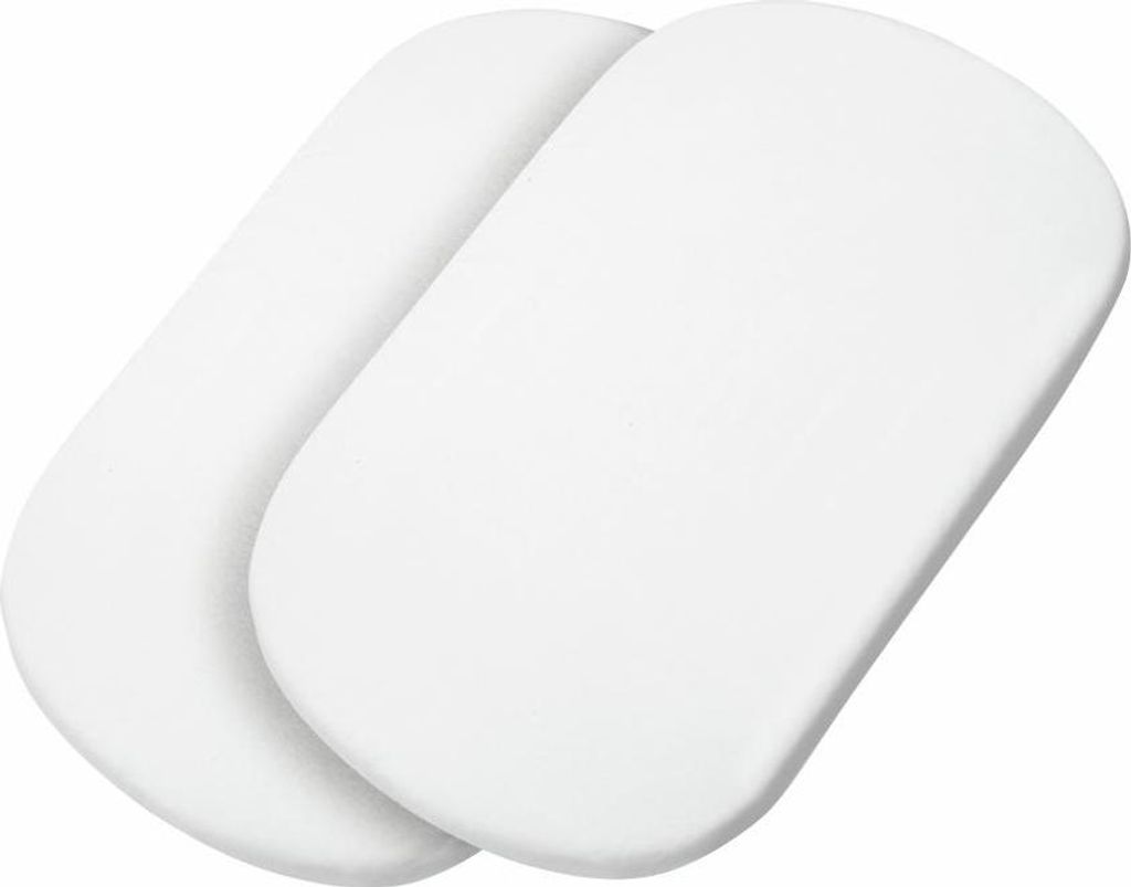 Maxi-Cosi -Babywannenbettlaken, für alle Maxi-Cosi Babywannen geeignet, 2-in-1-Packung, 100% Baumwolle Kinderwagenbettwäsche, weiß