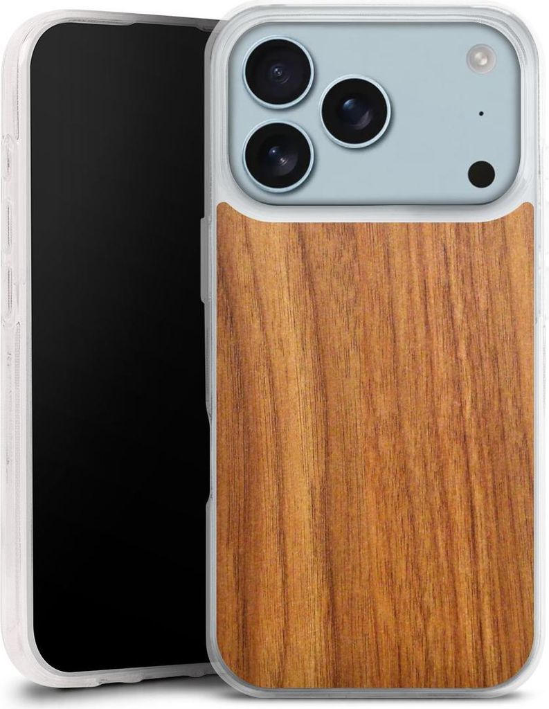 DeinDesign Handyhülle für Apple iPhone 17 Pro Silikon Hülle Case Smartphone Schutzhülle Holz Holzoptik Lärche