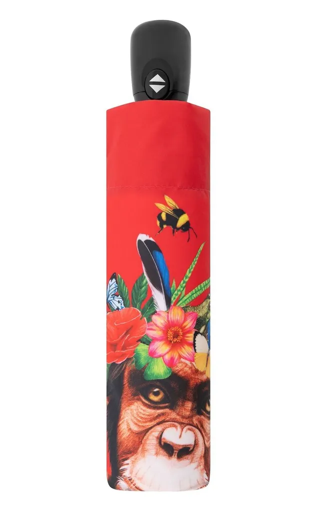 Doppler Parapluie de Poche Magic Mini Flower Monkey Multicolore Robuste