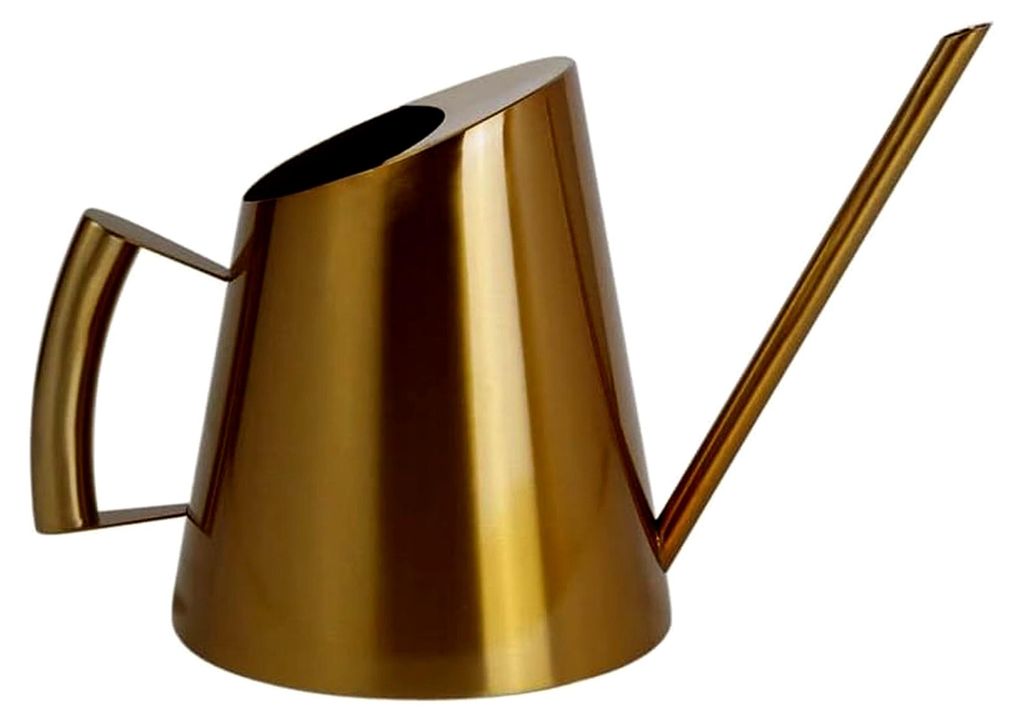0,9/1,5 L Edelstahl Gießkanne, Goldene Gießkanne für Zimmerpflanzen, Blumenkanne, Design Kanne, Gießkanne für Zimmerpflanzen (1500 ml)