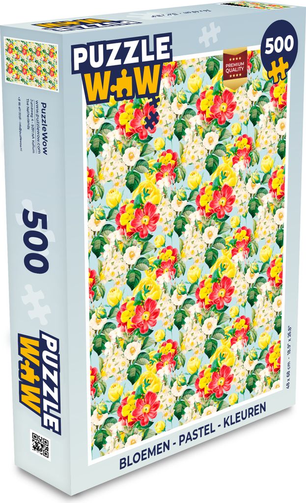 MuchoWow Puzzle 500 Teile Blumen - Pastell - Farben - Denken - Spiel - Toy