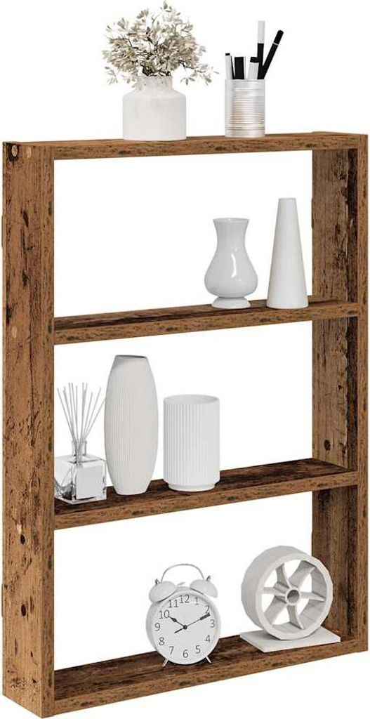 Maison Exclusive - Wandregal Altholz-Optik 43x9x60 cm Holzwerkstoff