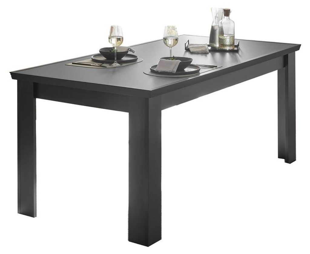 Esszimmer Tisch 180 cm breit in Schwarz matt - LORETA-61