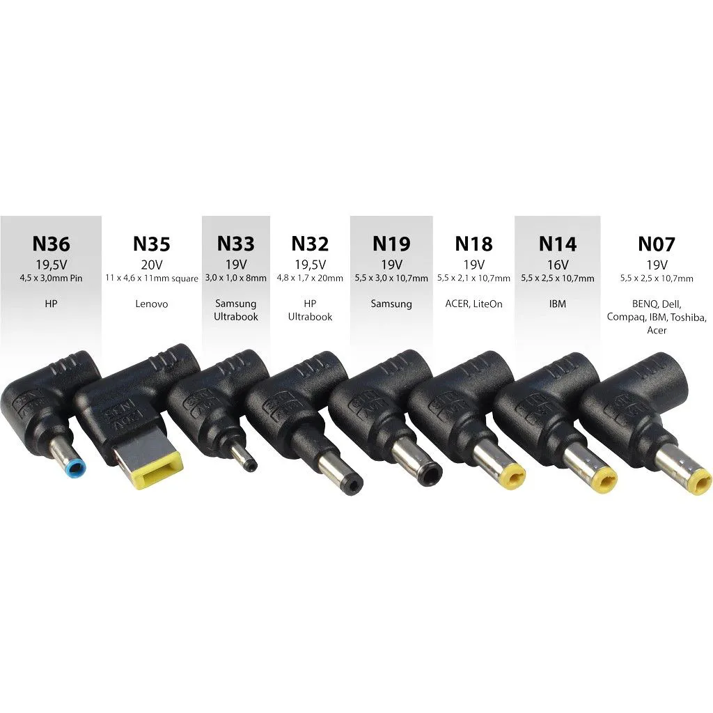 Inter-Tech Argus NB-90SA Netzteil 90W avec 8 Tips pour PC Portable - 2