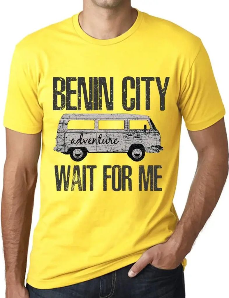 Herren Grafik T-Shirt Abenteuer warten auf mich in Benin City – Adventure Wait For Me In Benin City – Öko-Verantwortlich Vintage Jahrgang Kurzarm