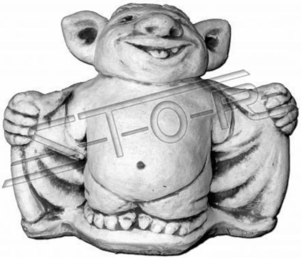 Sculpture de Jardin Troll Design 20cm Statue Décorative Extérieure Grise - 2