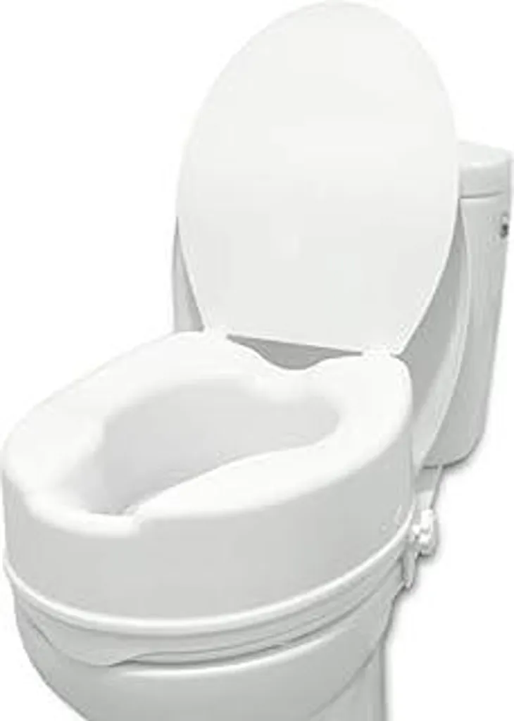 PEPE Mobility - Rialzo per WC con coperchio 15 cm, bianco