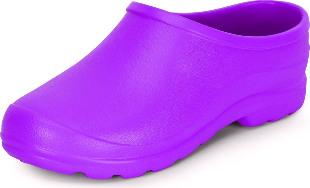 Ladeheid Damen und Herren leichte Eva Clogs Gartenclogs Gartenschuhe LADW001 (Violett, 46)