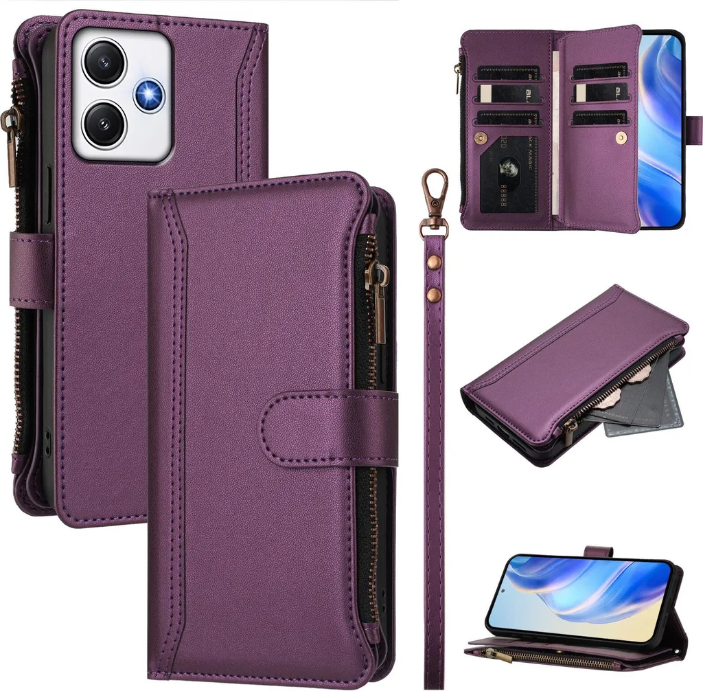 Cover Portafoglio Xiaomi Redmi 12/Poco M6 Pro 5G Viola - Chic & Safety