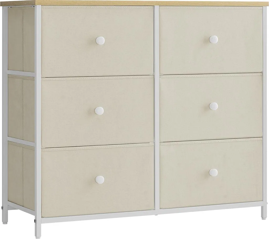 Petit meuble de rangement à 6 tiroirs et cadre robuste pour la maison