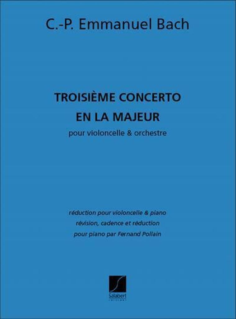 Concerto la majeur no.3 pourvioloncelle et orchestre pour