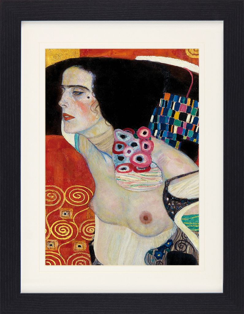 Gustav Klimt Gerahmtes Bild Mit Edlem Passepartout | Wand-Bilder | Im Bilderrahmen - Judith II, Salome, 1909 (40 x 30 cm)