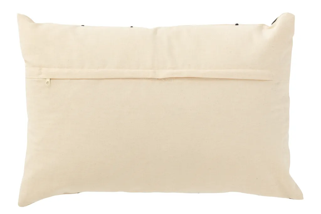 Coussin Confortable pour Canapé J-Line Faces Coton 68x40cm Déco Salon