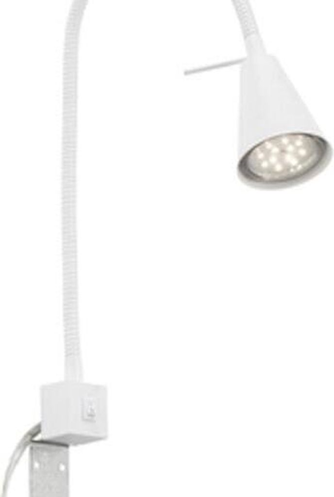LED Bettleuchte 400 lm 3000 K mit Flexarm H 40 cm weiß Produktbild 