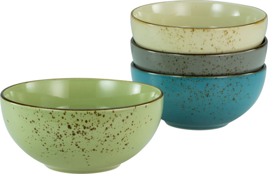 CreaTable, 23421, Nature Collection Bunt, Buddha Bowl 4-tlg, Steinzeug