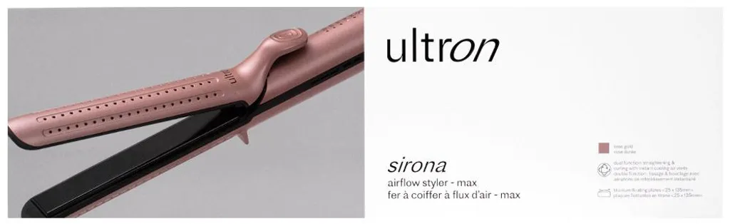 Lisseur Ultron Sirona Airflow Styler Max contre les cheveux abîmés