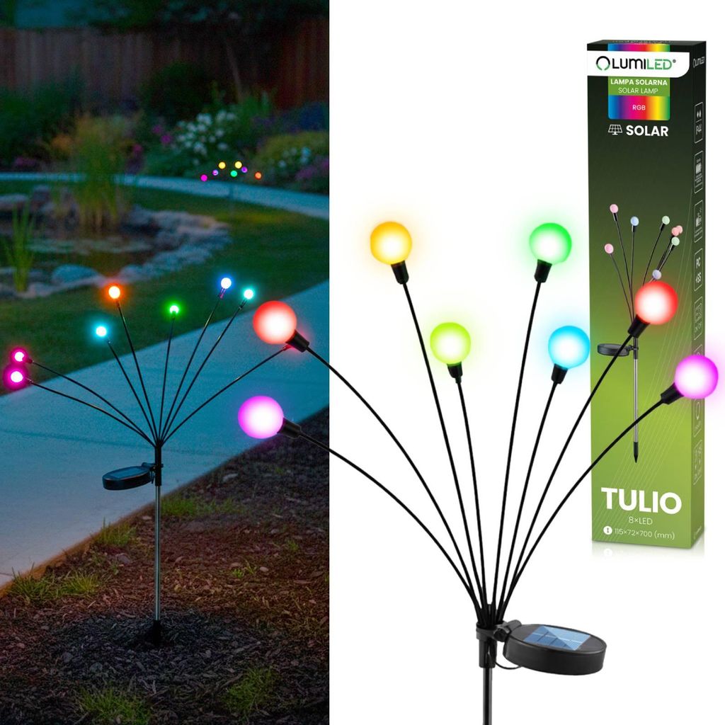 LUMILED Glühwürmchen Mehrfarbig RGB Solarlampe für Außen 70 Produktbild 