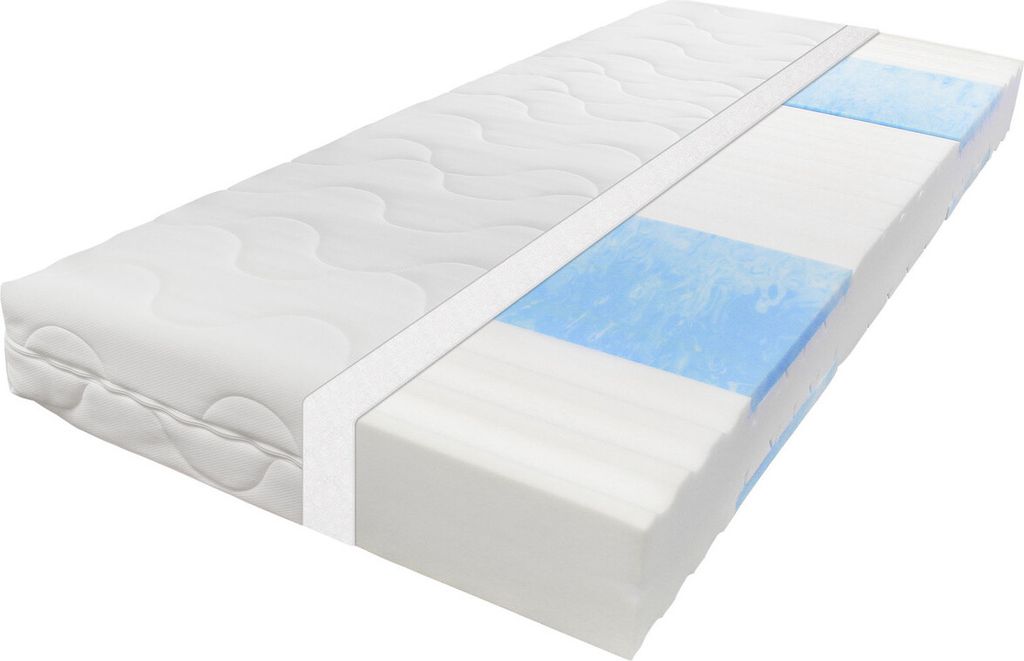 Blue Vision Matratze 140x200, Höhe 19cm, 7-Zonen Kaltschaummatratze H4, Blauer Engel, Germany