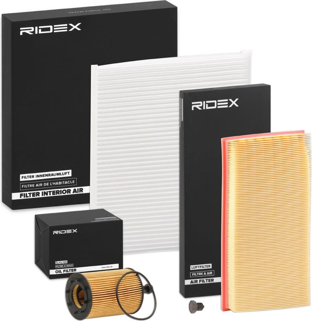 RIDEX Filterset Inspektionspaket Filtersatz für VW POLO (9N) für SEAT Ibiza III Schrägheck (6L)