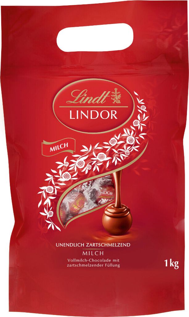 Lindor Lindor Milch zartschmelzende Vollmilchschokolade 1000g