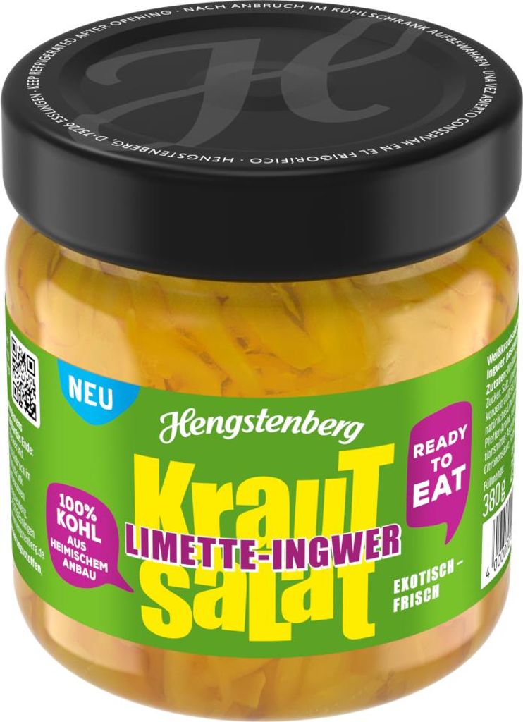 Hengstenberg Krautsalat mit Limette Ingwer ATG 230g Packung 425ml