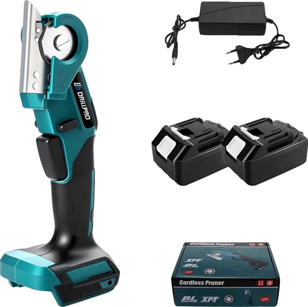 Kit Forbici Elettriche 80W + 2 Batterie - Taglio Rapido e Preciso