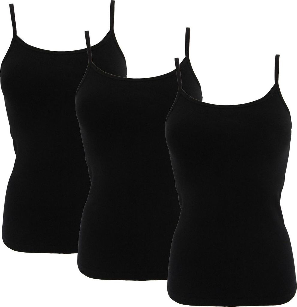 HERMKO 1560 3er Pack Damen Träger Top aus Baumwolle, Produktbild 