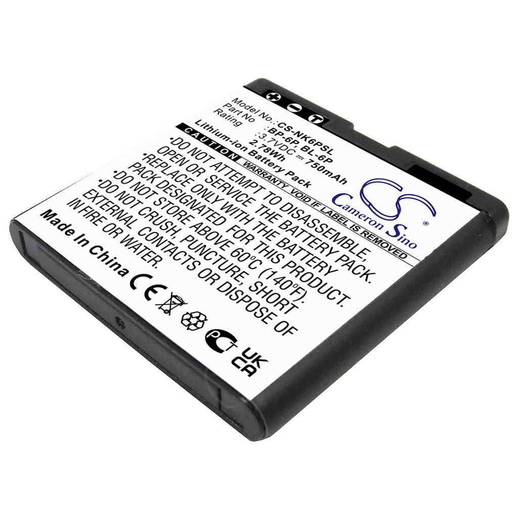 Akku für Nokia 6500, 6500 Classic (äqu. BL-6P) Li-ion 830mAh