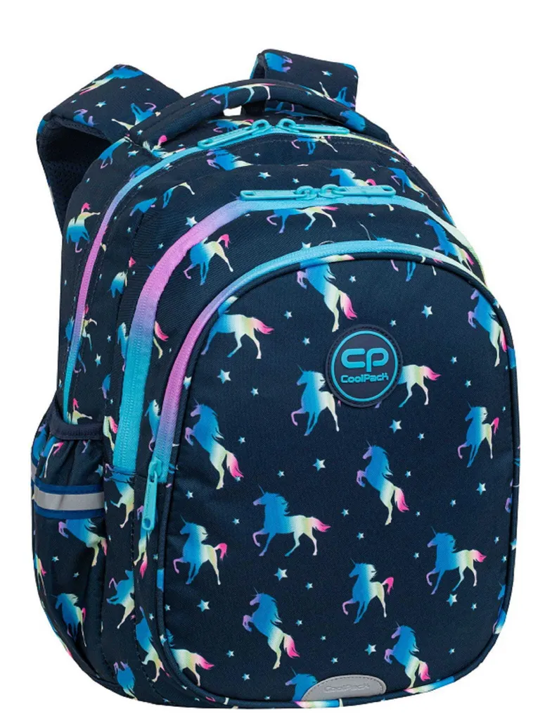 Grand sac d'école Coolpack Jerry Blue Unicorn pour primaire et loisirs