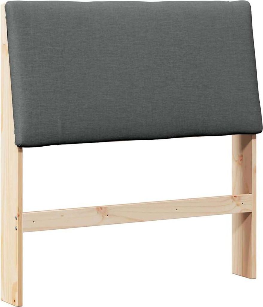 vidaXL Gepolstertes Kopfteil Dunkelgrau 100 cm Massives Kiefernholz
