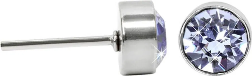 Boucles d'oreilles acier Chaton Light Sapphire pour femme, usage quotidien