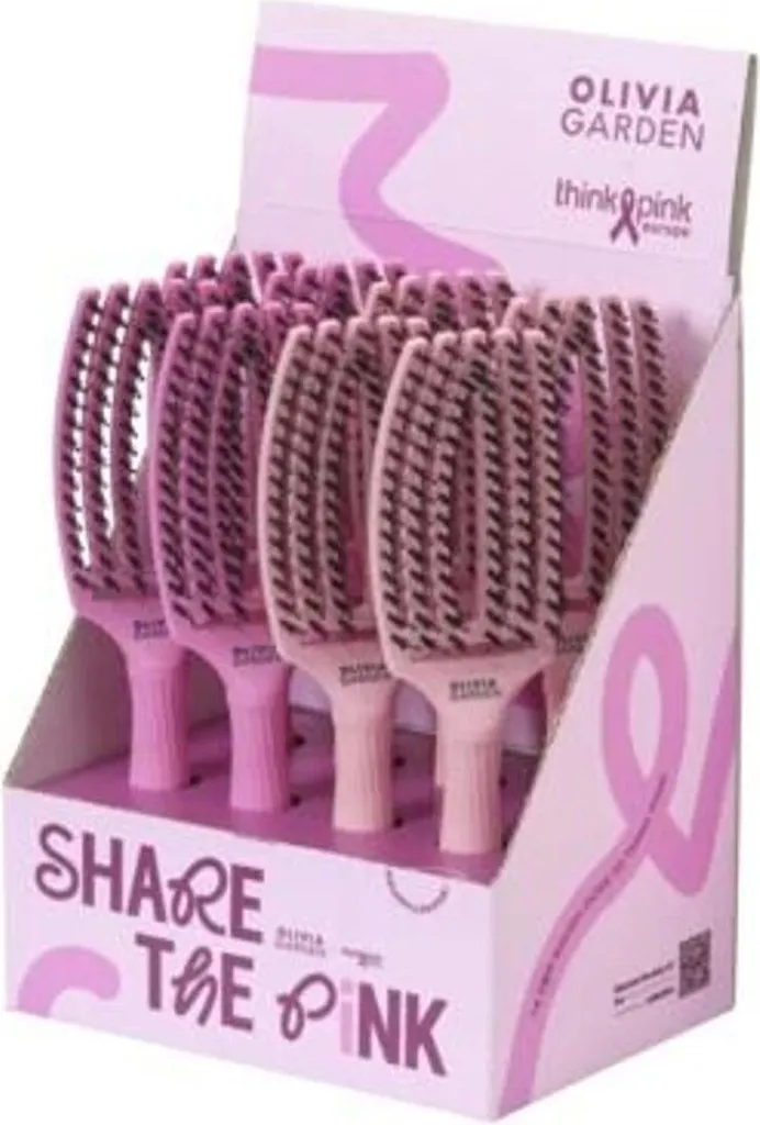 Brosse Anti-Casse Olivia Garden ThinkPink 2025 pour Cheveux Fragiles