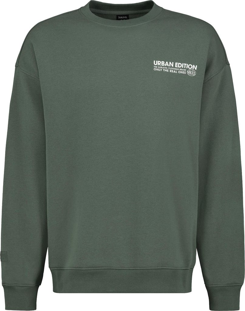 Sublevel Urban Edition Sweatshirt Rundhals mit Rippblende Größe: L