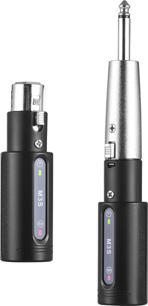 2.4G Microphone Wireless Xlr Transmitter und Receiver Rechargeable Wireless Mic System Built-in Gain Effects for Audio Mixer Electric Guitar Bass P...