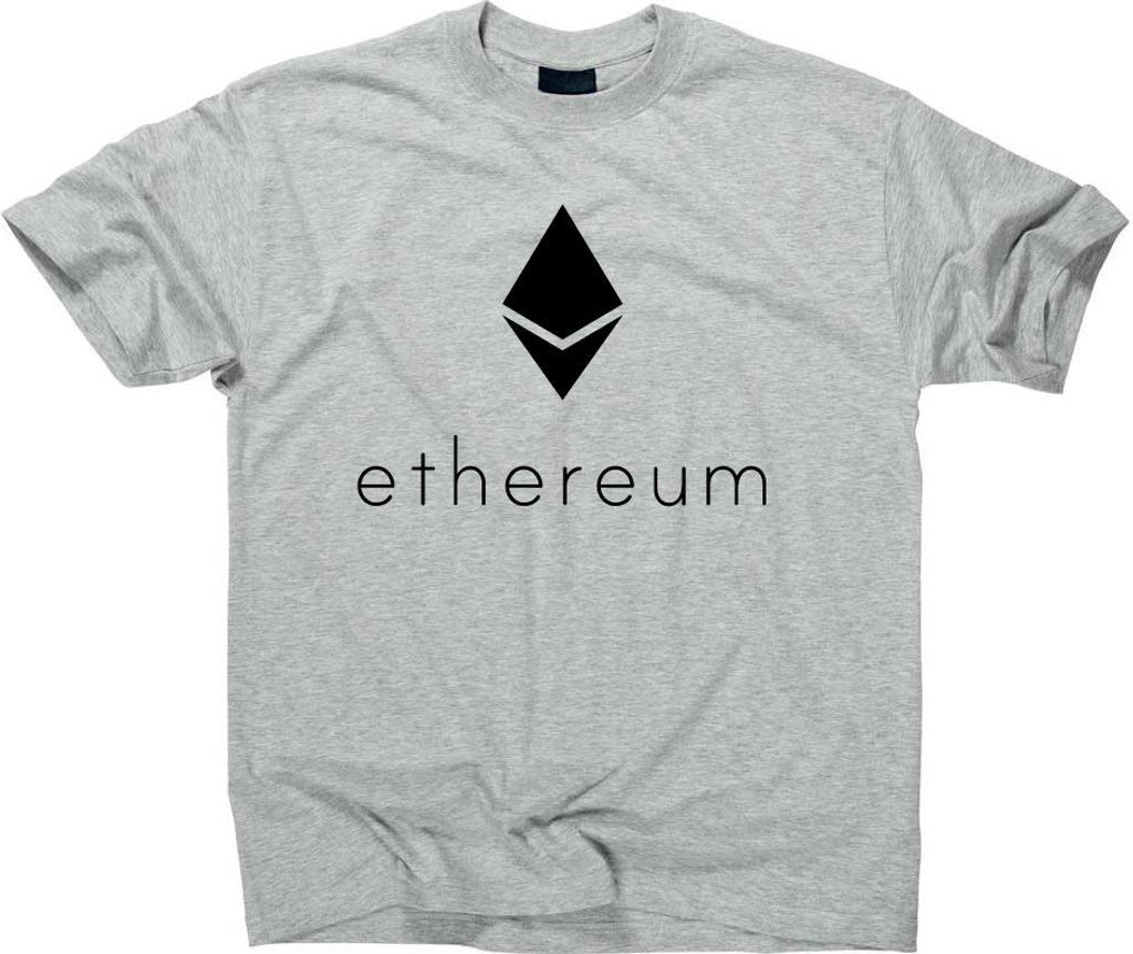 Styletex23 T-Shirt Ethereum Ether Coin Logo, sport grey, L