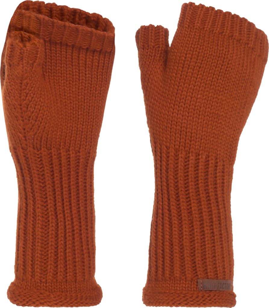 Knit Factory Cleo Handstulpen - Terra - One Size