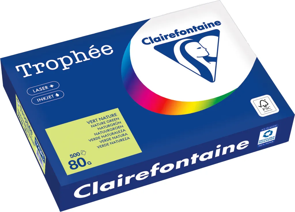 Carta A4 Verde Naturale Clairefontaine 1775PC - Crea e Stampa con Stile