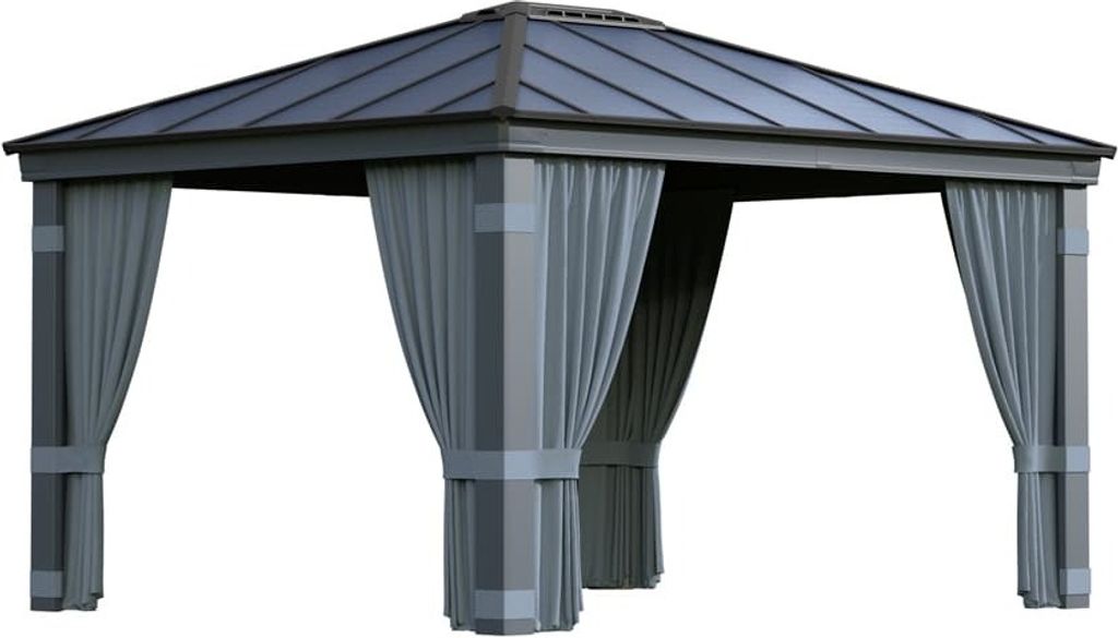 Palram - Canopia Pavillon Vorhang Zubehör für Pavillon Dallas 4300 Grau