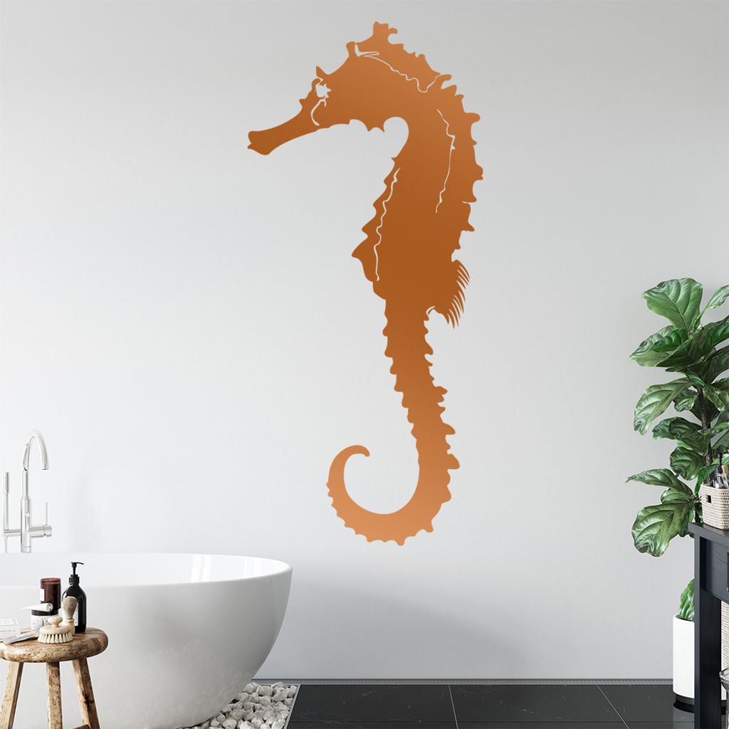 KIWISTAR Seepferdchen Wandtattoo in 6 Größen - Wandaufkleber Wall Sticker - Dekoration, Küche, Wohnzimmer, Schlafzimmer, Badezimmer