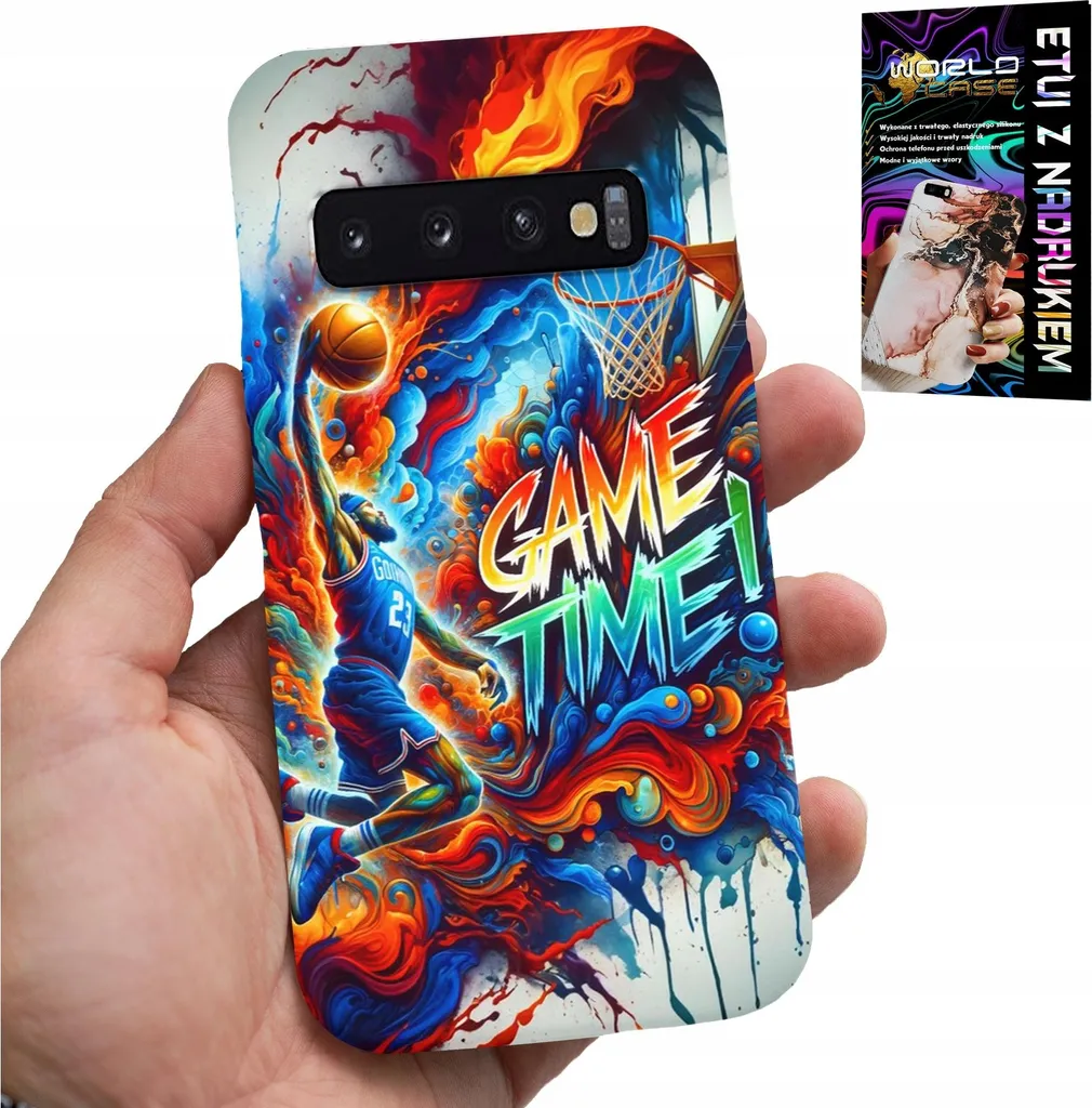 Custodia Samsung S10 Plus Basket NBA Game Time + Pellicola Protettiva