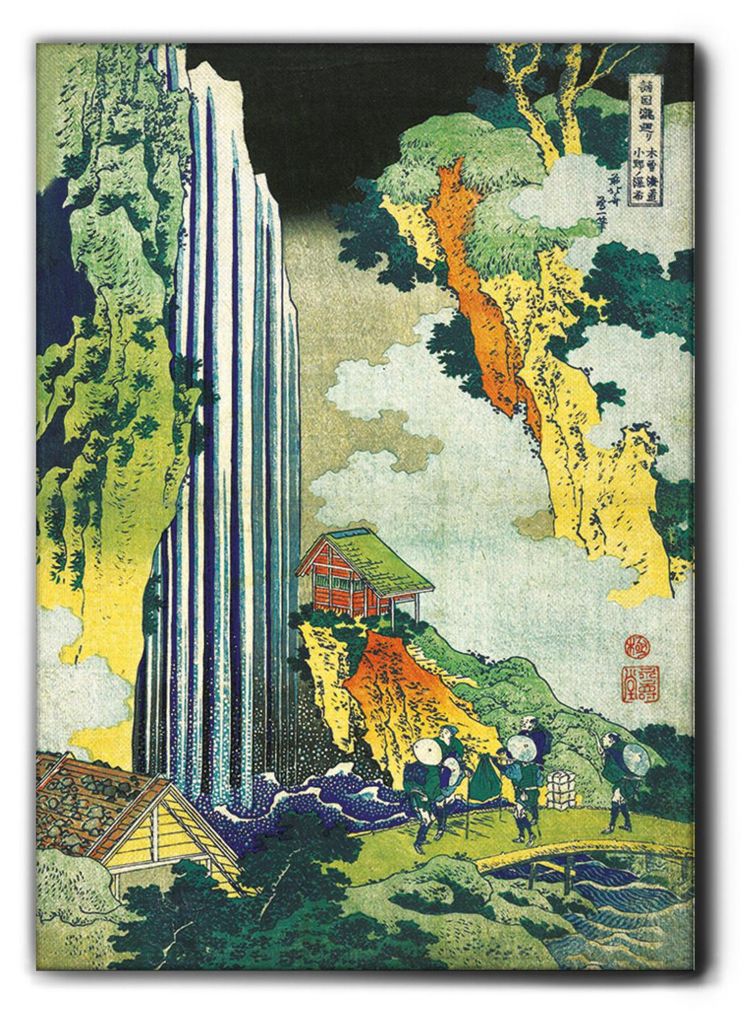 Giallobus - Ono Wasserfall in Kisokaido - Hokusai - 100L x 140B cm - Bild - Premium Loom Canvas mit hoher Dicke