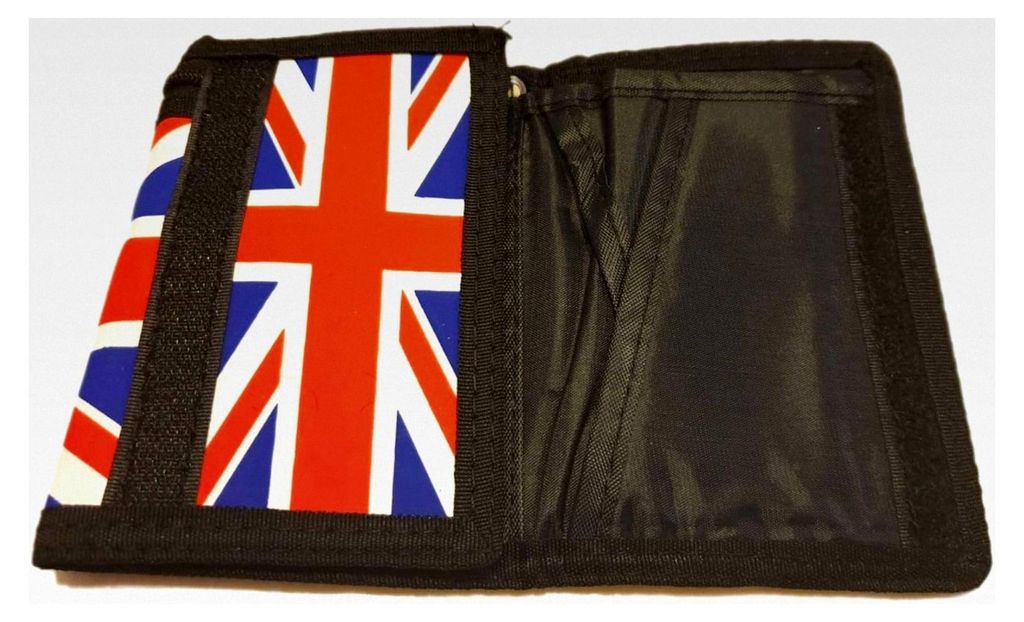 Dreifach gefaltete Geldbörse für Herren mit Kettenclip im London-Design