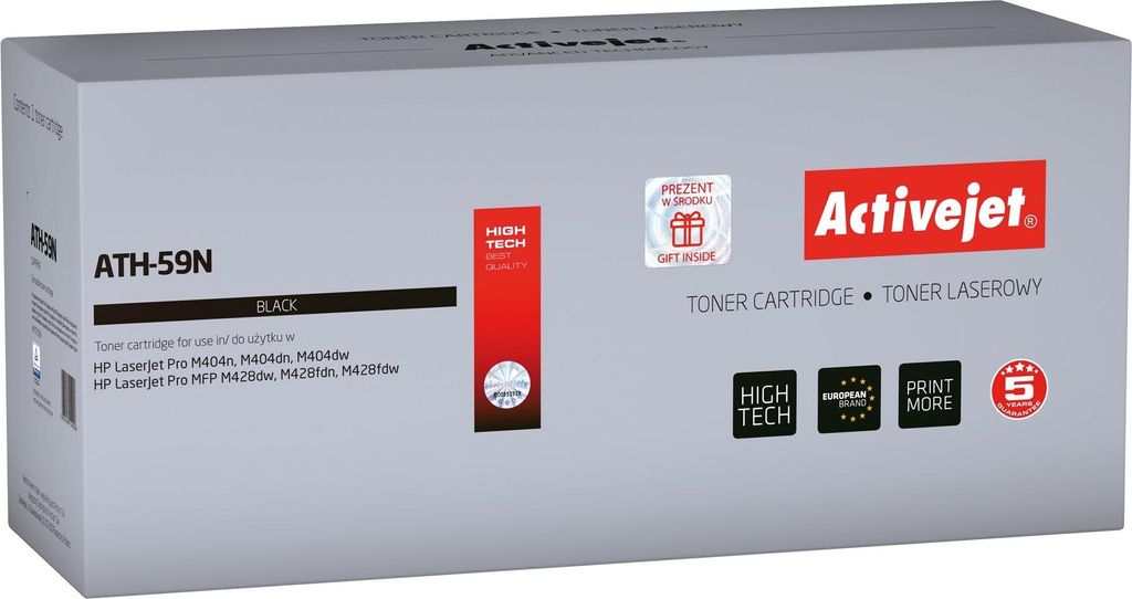 Activejet ATH-59N Toner (Ersatz für HP 59A HP59A CF259A; Supreme; 3000 Seiten; schwarz)- Ohne Chip