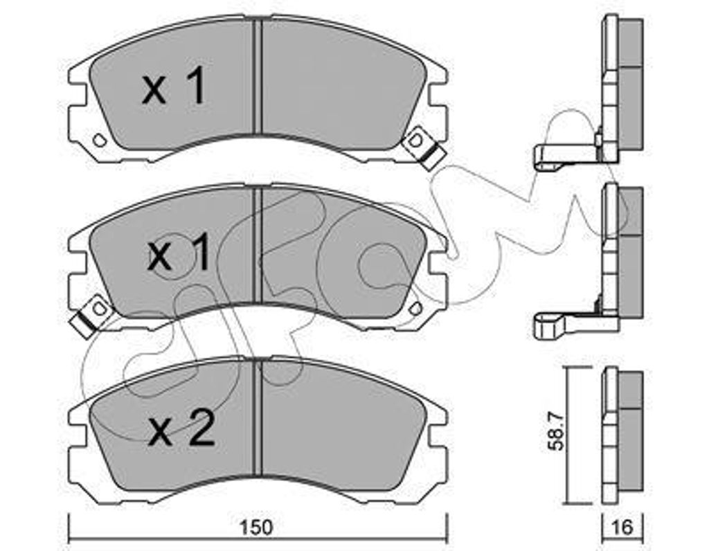 CIFAM Bremsbeläge Satz Vorne Bremsklötze passend für PEUGEOT 4007 (VU, VV) 822-134-0