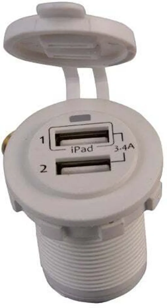 Prise USB 3.4A Talamex : Solution de Recharge Stable pour Bateau