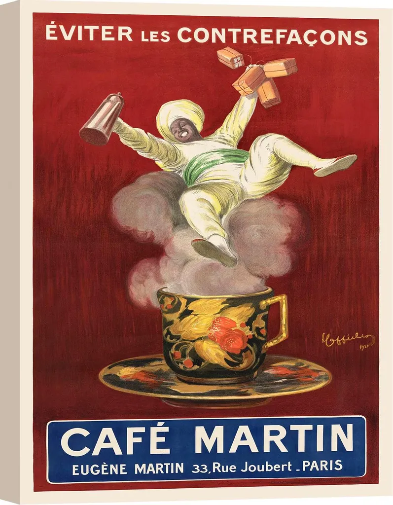 Poster Toile Café Martin Cappiello 60x40 cm Haute Définition Durable