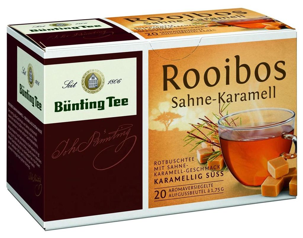 Bünting Tee Rooibos Sahne Karamell karamellige Tee Komposition 35g